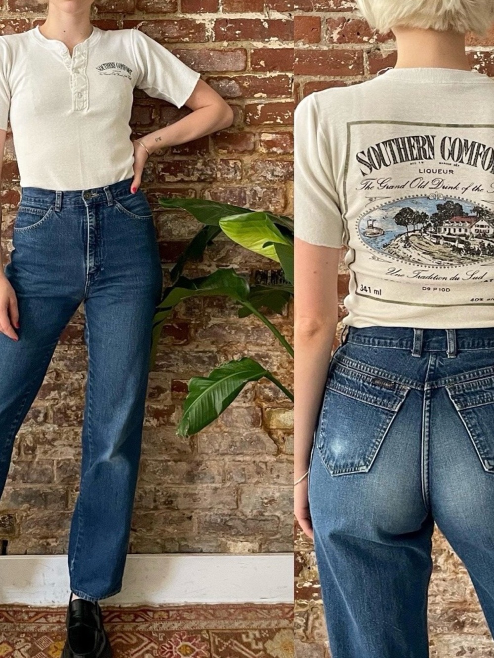 Women’s Vintage Brittania 1970s Straight Leg Blue Jeans